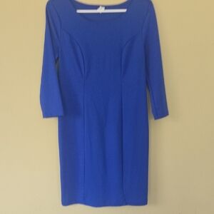 Old Navy Blue Sheath Dress with Bateau Neckline